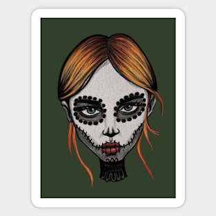 Dia de los muertos girl 2 Magnet